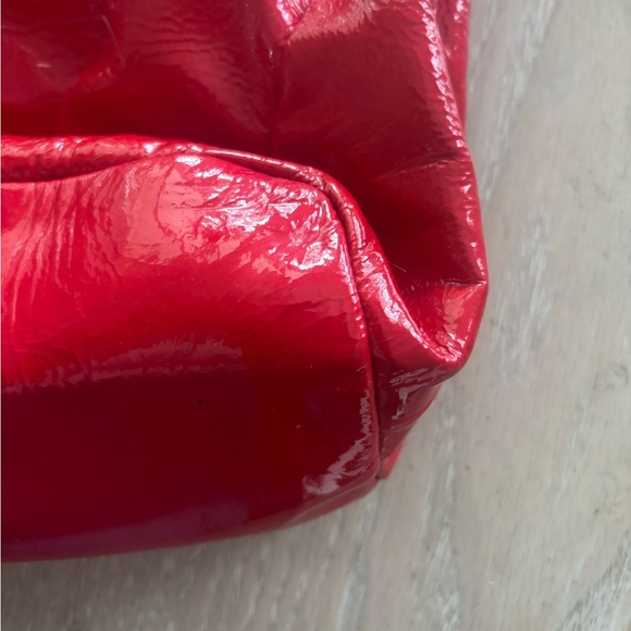 COACH Red Patent Leather Bag with Gold Accents - Picture 7 of 12